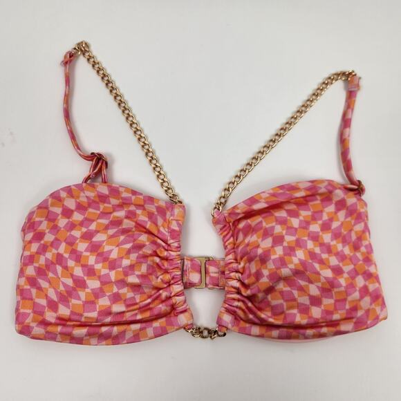 L*Space Sammie Bikini Top in Heat Waves Pink Size Small NWT - Picture 3 of 7